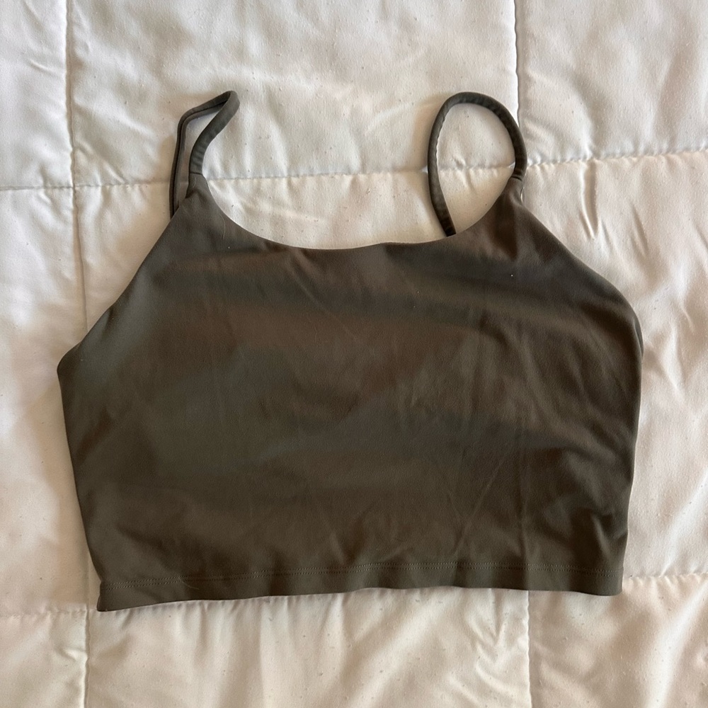 Olive Green Crop Top